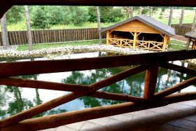 View from the summer terrace to the gazebos photo