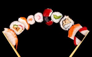 Sushi in Japanese style photo